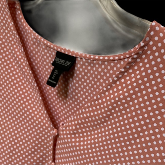 ⚡️sale⚡️Rachel Zoe salmon polkadot button down top - Picture 4 of 12